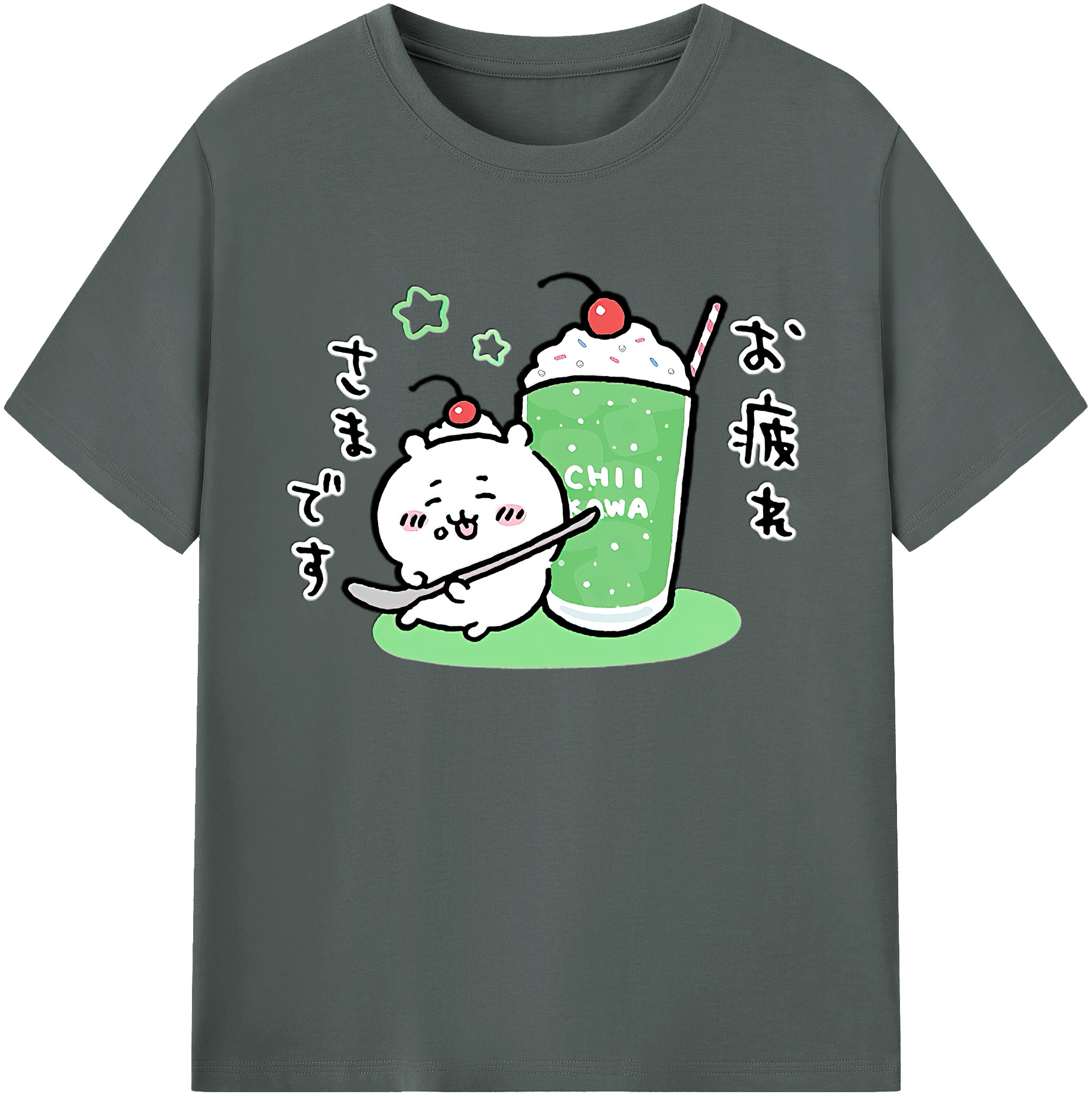 （画像用） ちいかわ ちいかわ Chii-kawa chiikawa 綿100％ メンズ半袖Tシャツ｜肌触りやわらか＆通気性